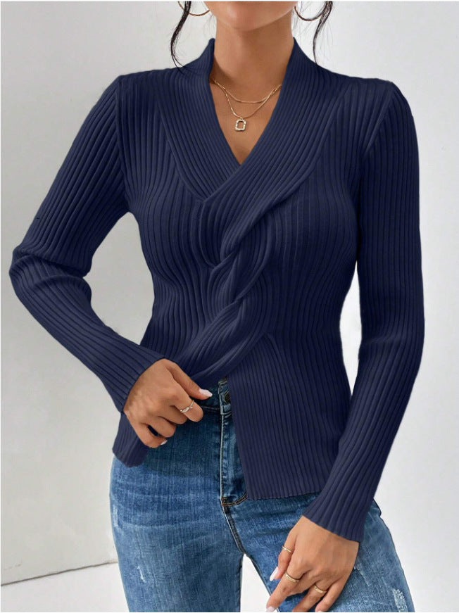 Elegant and fitted women's cardigan with V-neck Lune London