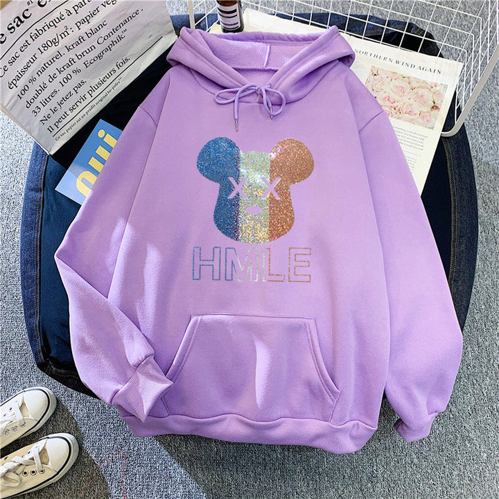 Women's hoodie with artistic bear motif Chic & Stil