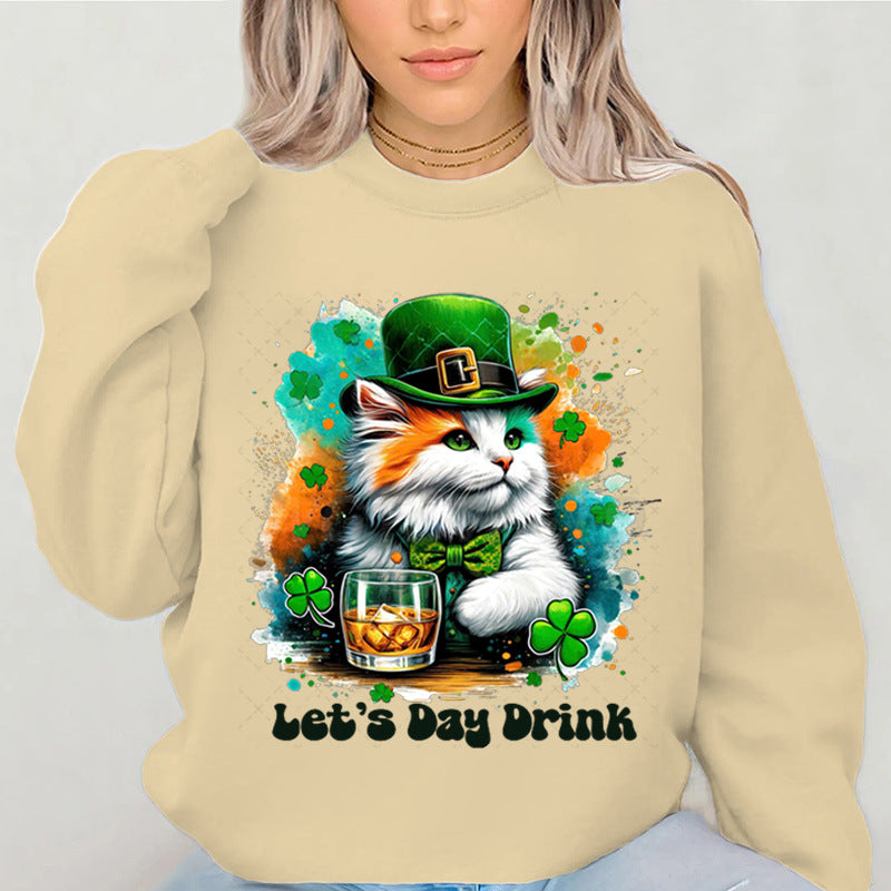 Sweatshirt pour femme avec design de chat drôle et lettrage inspirant Chic & Stil