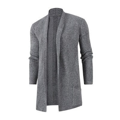 Men's knitted coat with open cut and practical pockets Lune London
