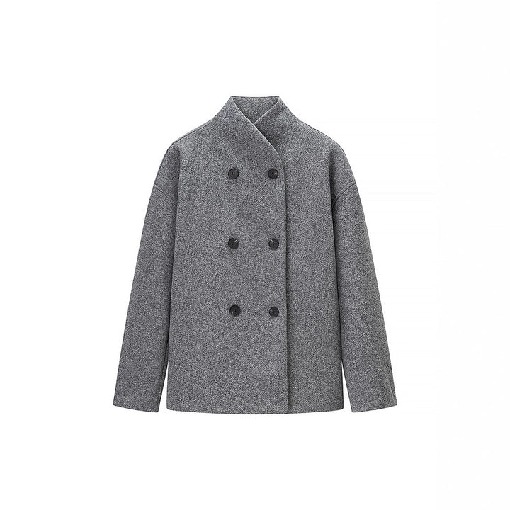 Ladies elegant wrap jacket with double row of buttons Lune London