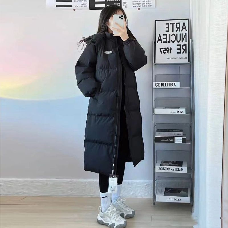 Ladies Long insulated parka with high side pockets Lune London