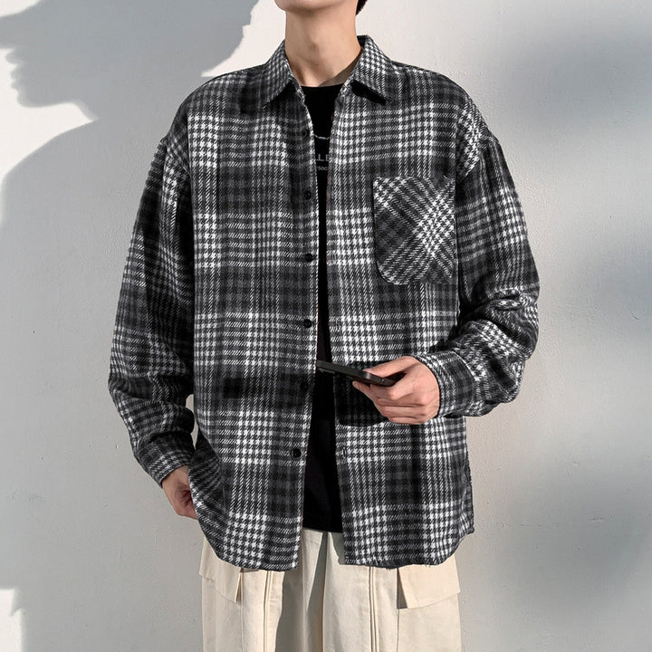 Plaid shirt jacket for men Lune London