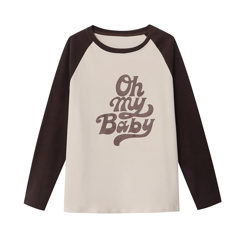 Women's sweatshirt with casual lettering and long sleeves Chic & Stil