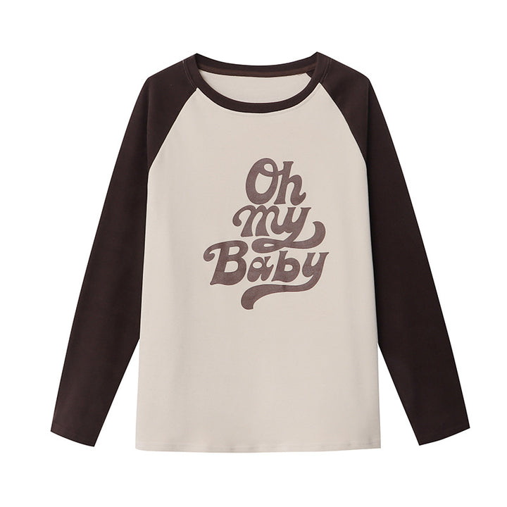 Women's sweatshirt with casual lettering and long sleeves Chic & Stil