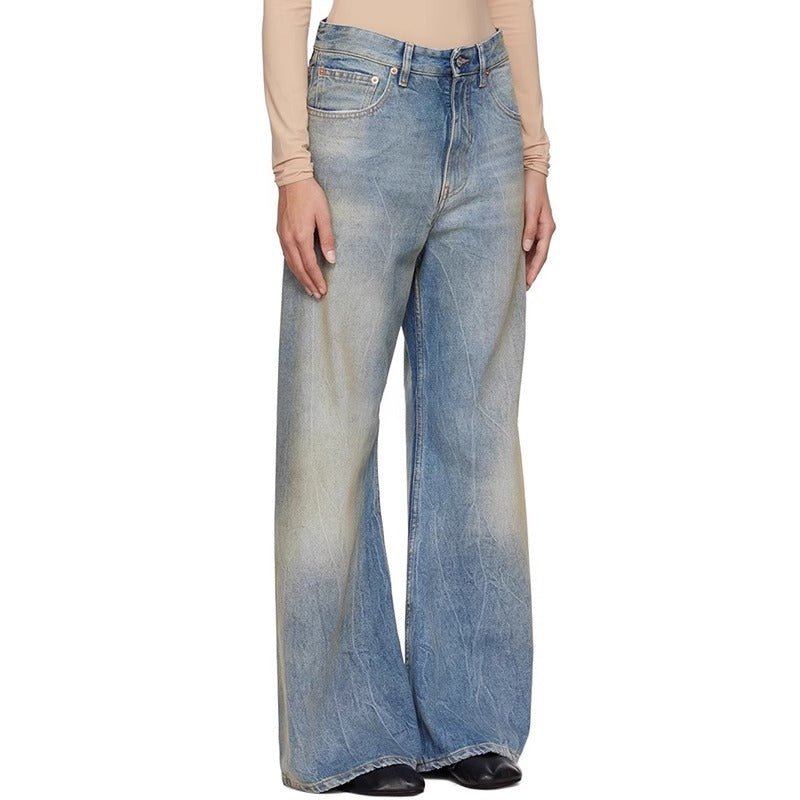 Jeans larges pour femmes à taille haute Chic & Stil