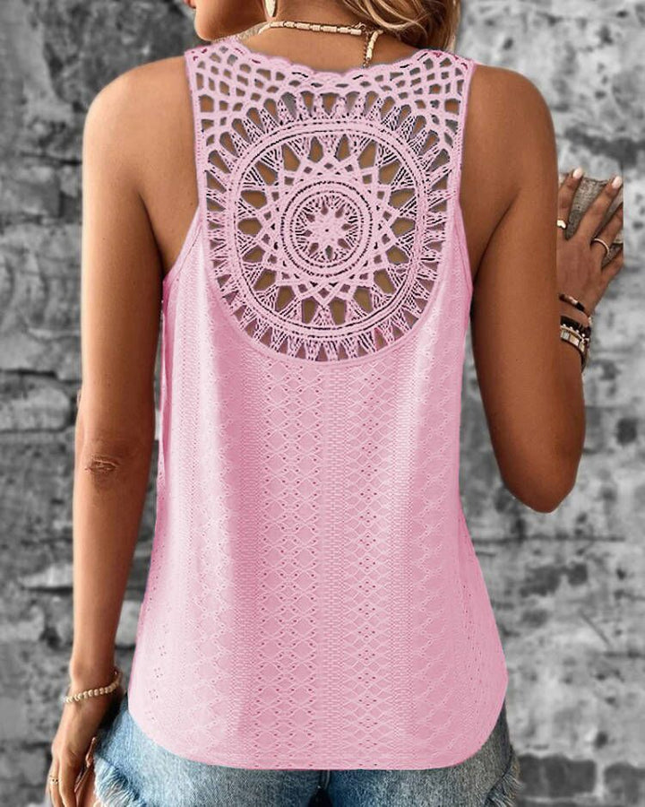 Ladies Casual Chic Crochet Tank Top