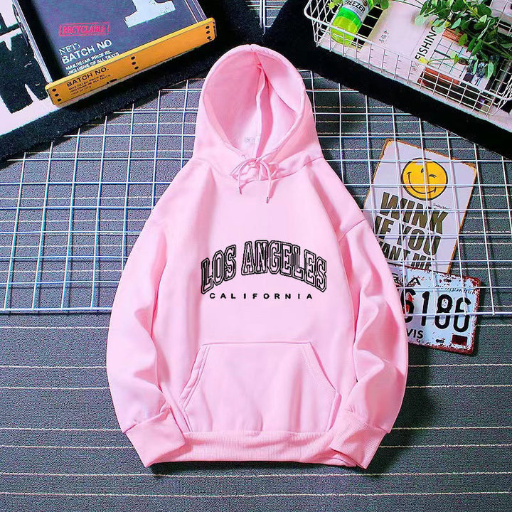 Women's hoodie with large Los Angeles lettering Chic & Stil