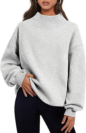 Oversized sweatshirt for women with closed collar and casual fit Lune London