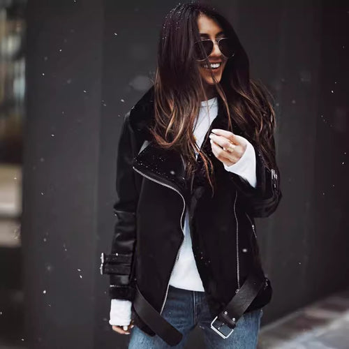Veste en faux cuir élégante pour femmes avec doublure amovible Chic & Stil