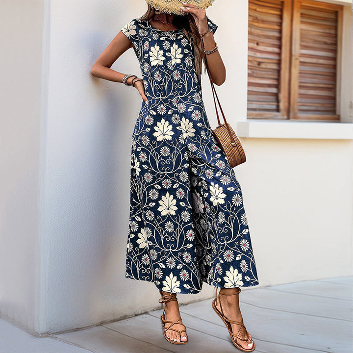 Women’s Jumpsuit with Floral Pattern and Practical Pockets Chic und Stil