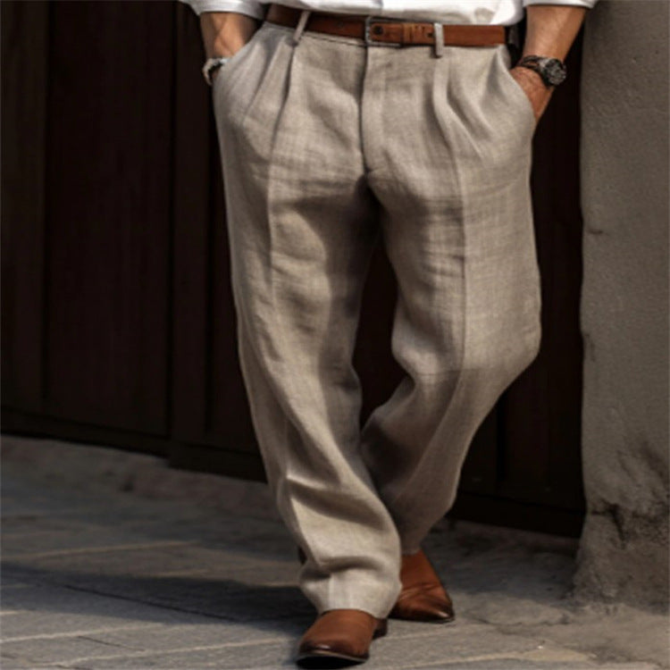 Elegant linen pants for men with a classic cut and breathable properties Lune London
