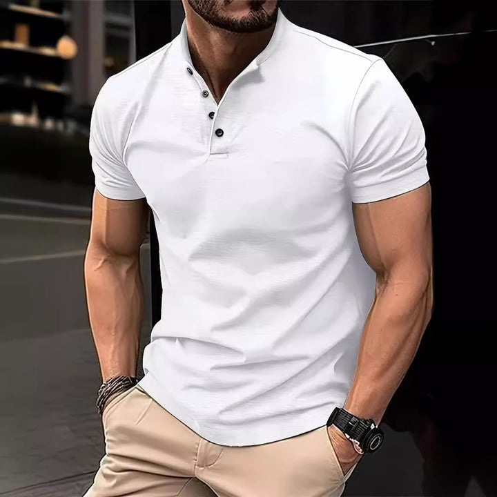 Men's Leisure Short Sleeve Henley Polo Lune London