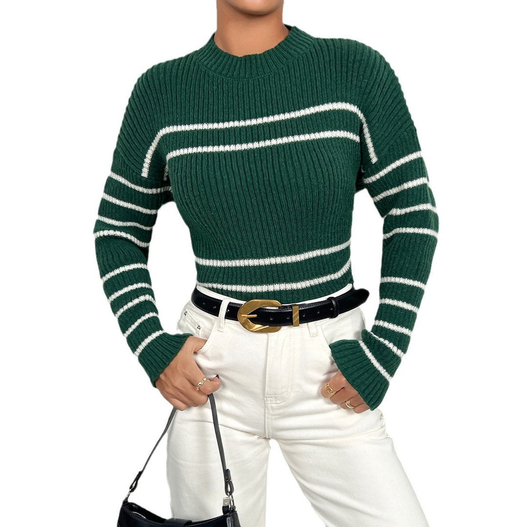Striped knit sweater for women Lune London