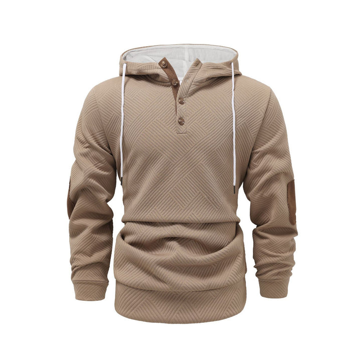 Men's sporty hoodie with unique texture design and chic stylish accents