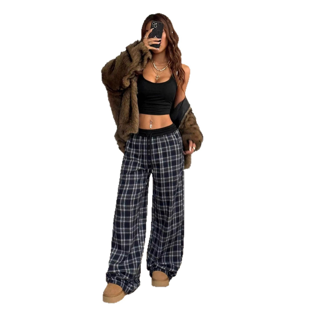 Lune London women's casual checkered pants