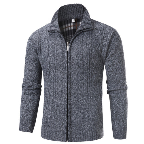 Trendy knitted sweater for men with a high collar Lune London