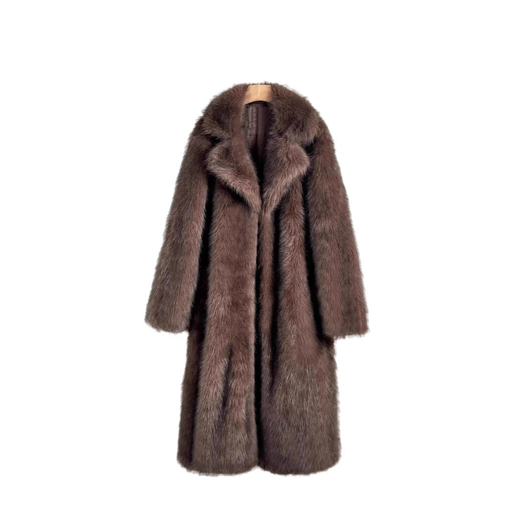Women Luxury Faux Fur Coat Lune London