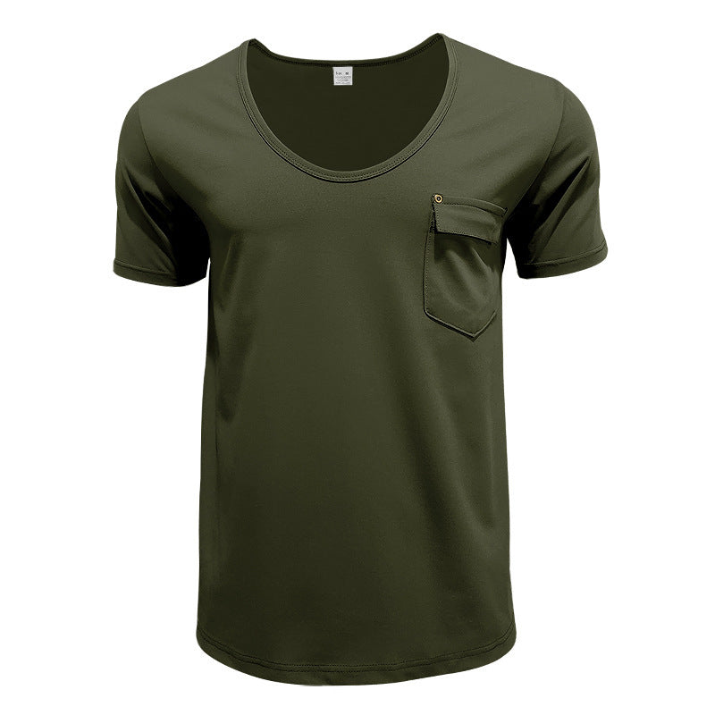 Breathable men's T-shirt with practical chest pocket Lune London