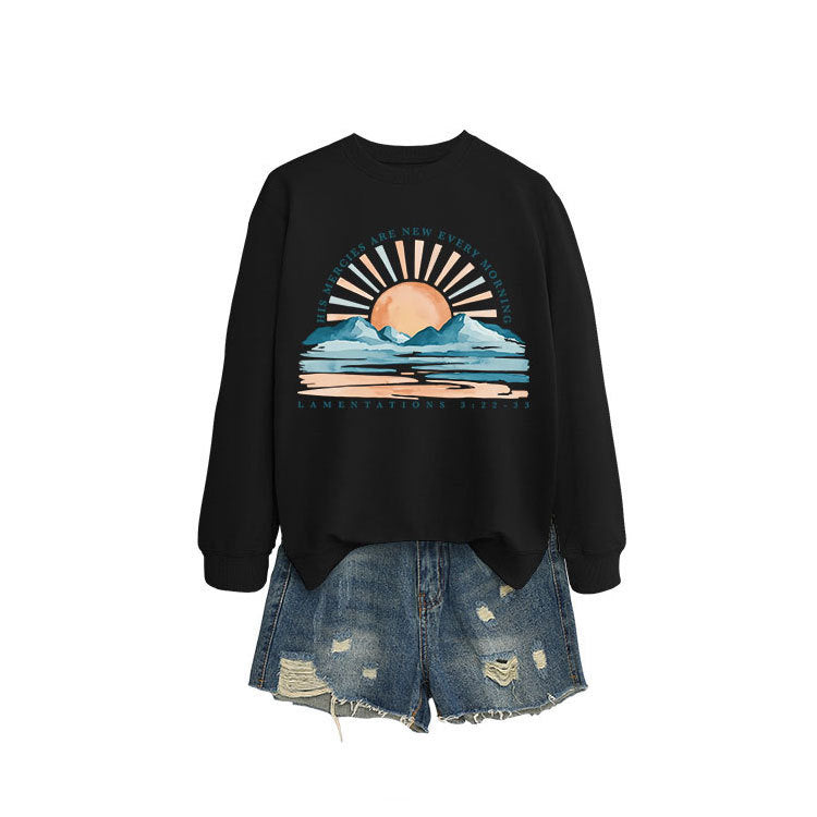 Sweatshirt pour femmes avec design inspirant de lever de soleil et coupe décontractée Chic & Stil