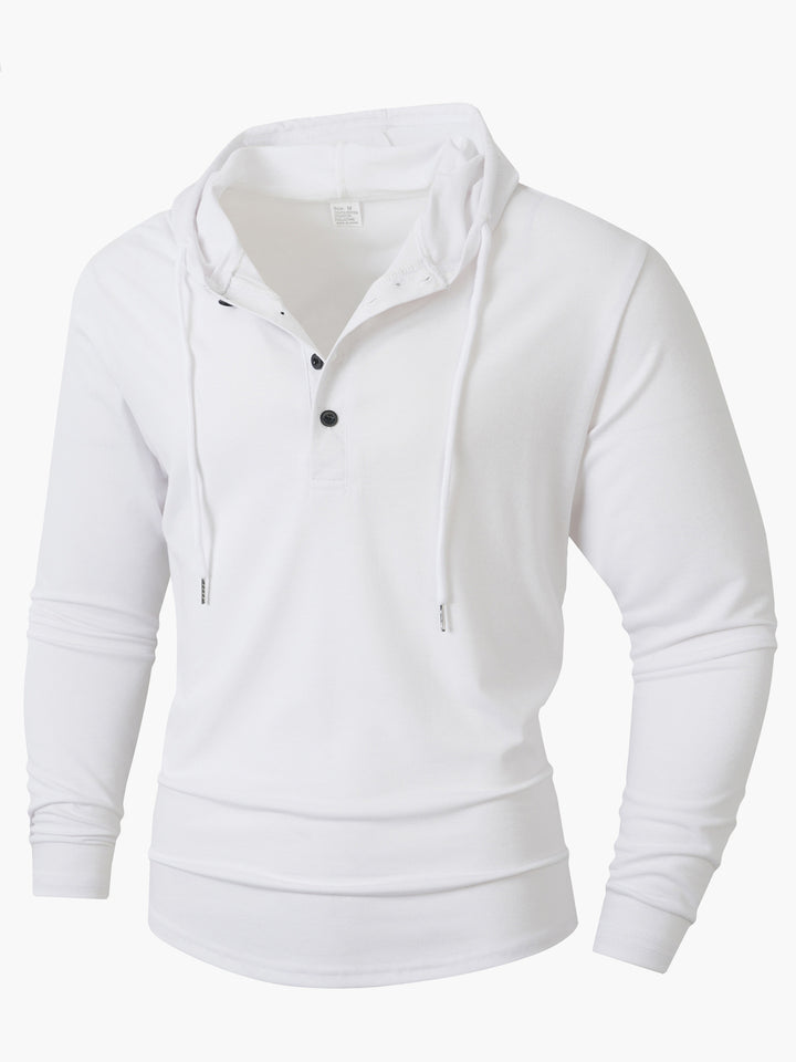Men's hoodie with modern button closure and breathable fabric Lune London