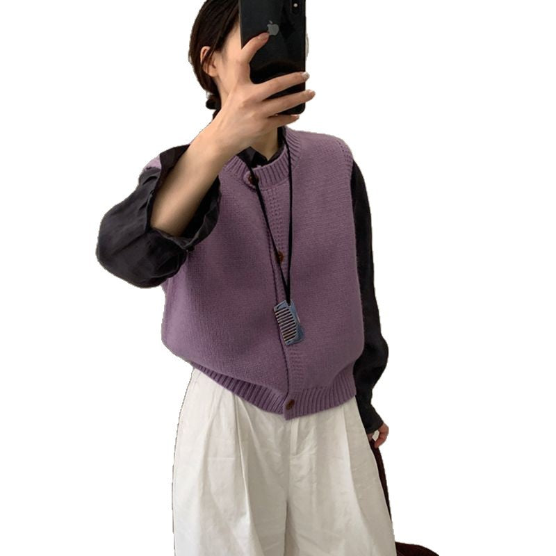 Gilet tricoté pour femme avec fermeture à boutons et coupe tendance Chic & Stil