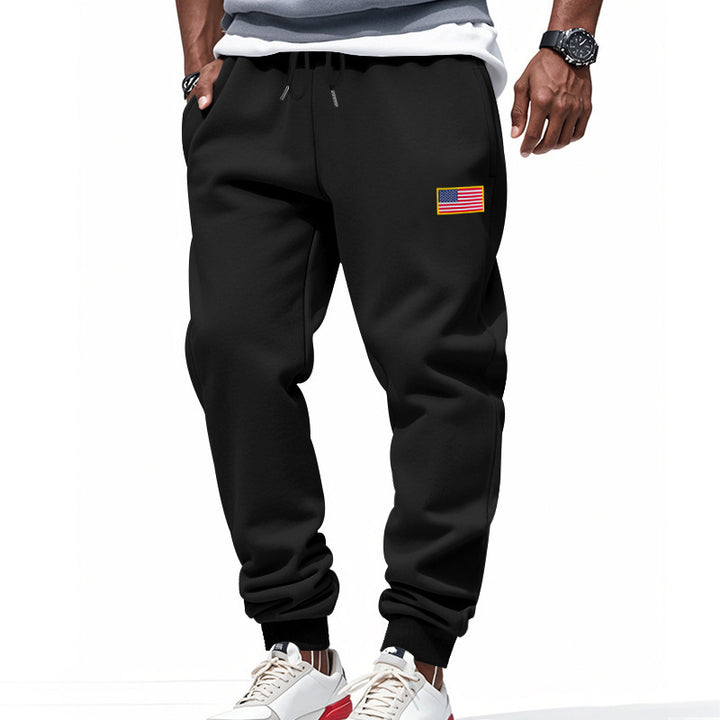 Casual men's sports pants with American flag Lune London
