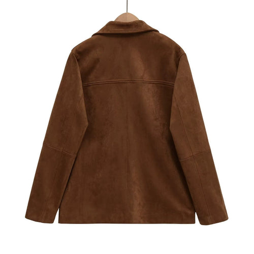 Lune London | Simple Suede Single-Breasted Jacket