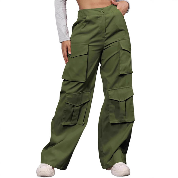 Women's cargo pants with practical pockets and wide leg Lune London