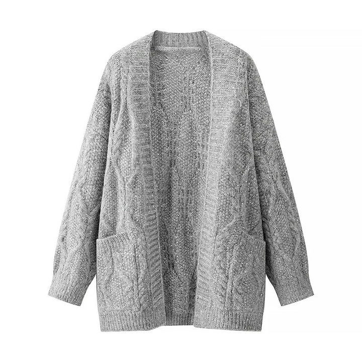 Cardigan en tricot chunky pour femmes avec poches pratiques Chic & Stil