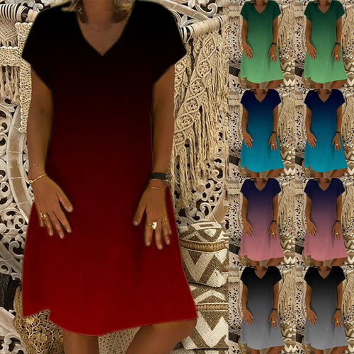 Ladies leisure V neck shift dress Lune London