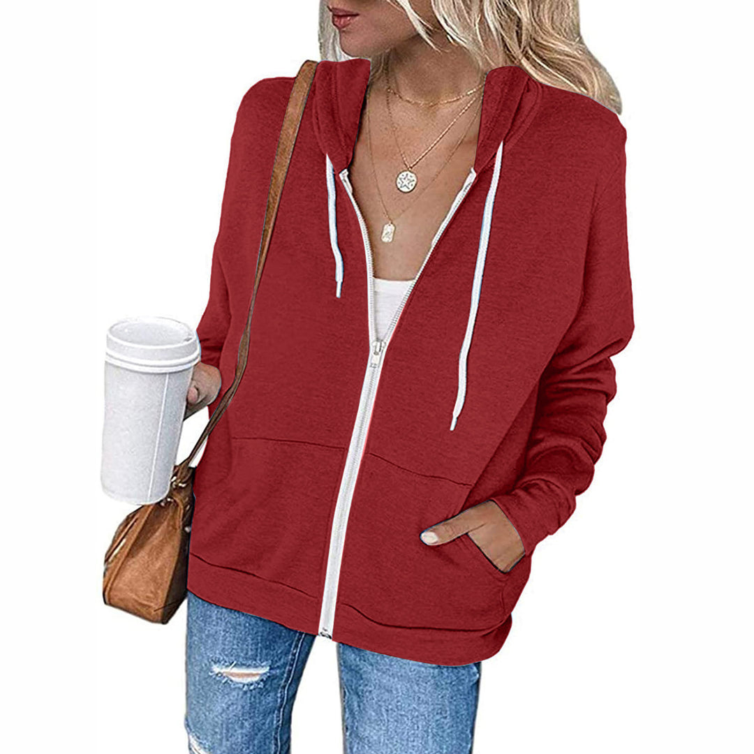 Women's hooded jacket in soft fleece with practical pockets Lune London
