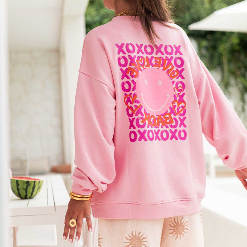 Casual sweatshirt for women with creative pattern and wide sleeves Lune London