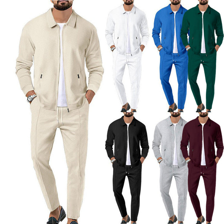 Men's Sporty Complete Set with Elegant Outer Jacket Lune London