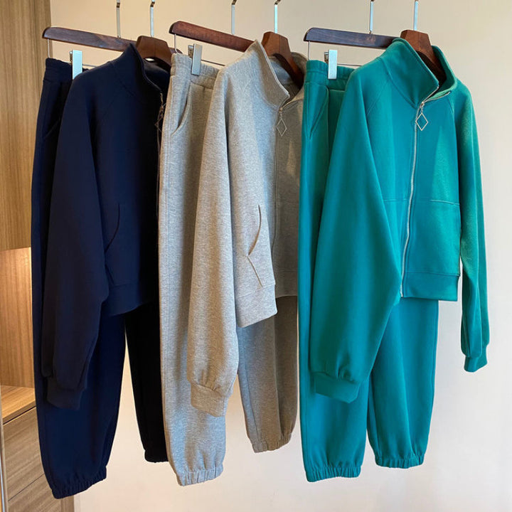 Women's Casual Leisure Set with Relaxed Cut and Practical Pockets Chic & Stil