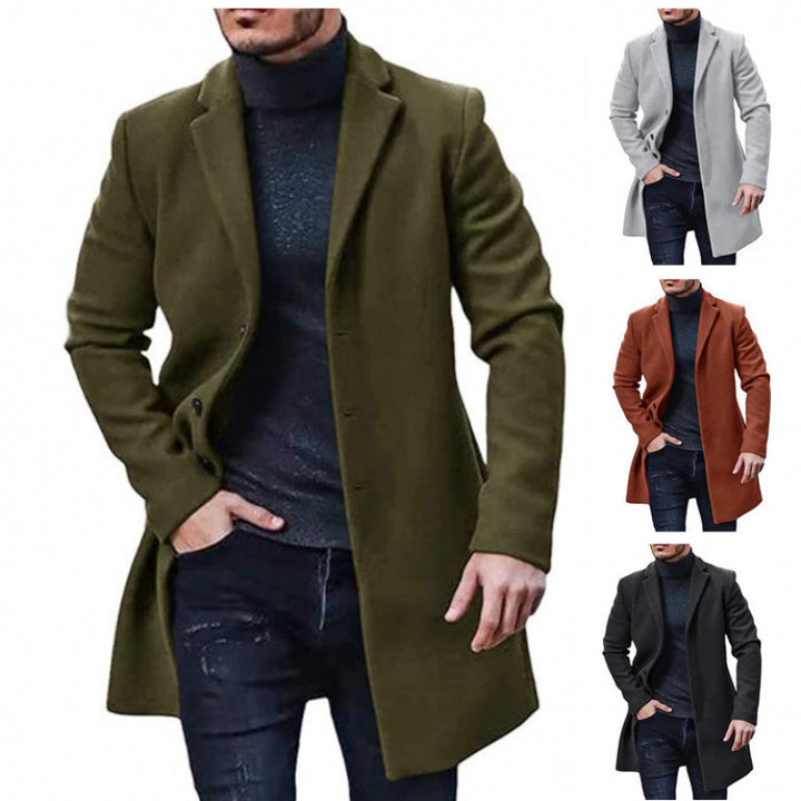 Elegant and classic wool coat for men with slim fit Lune London