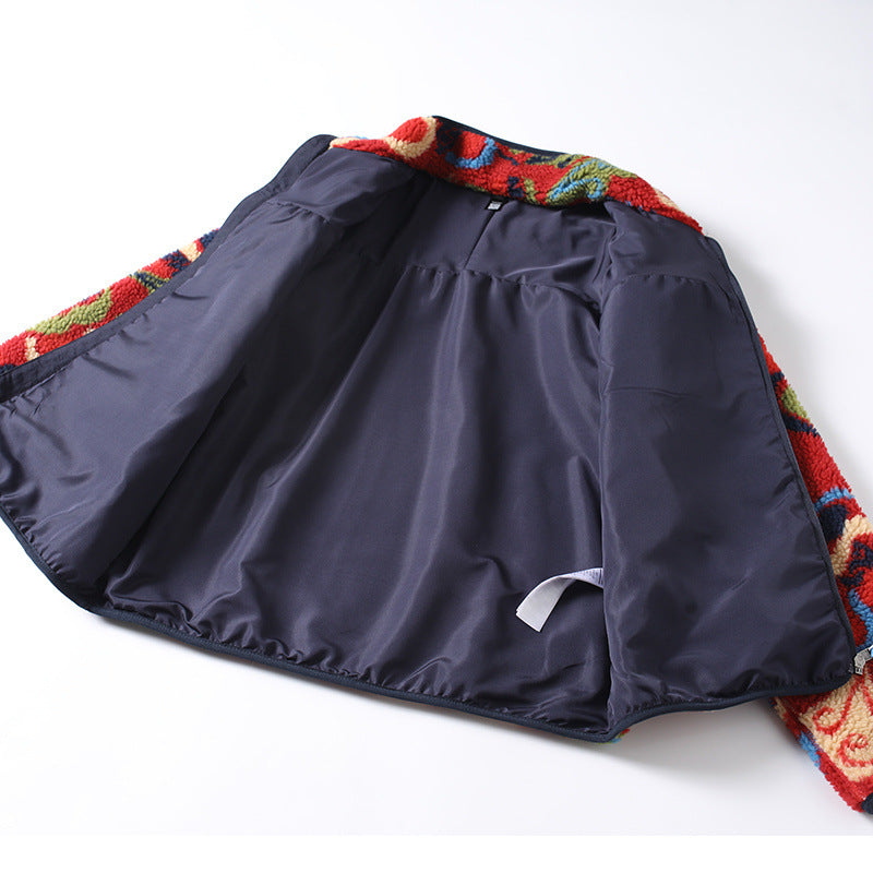 Veste en polaire confortable pour femmes avec motif coloré Chic & Stil