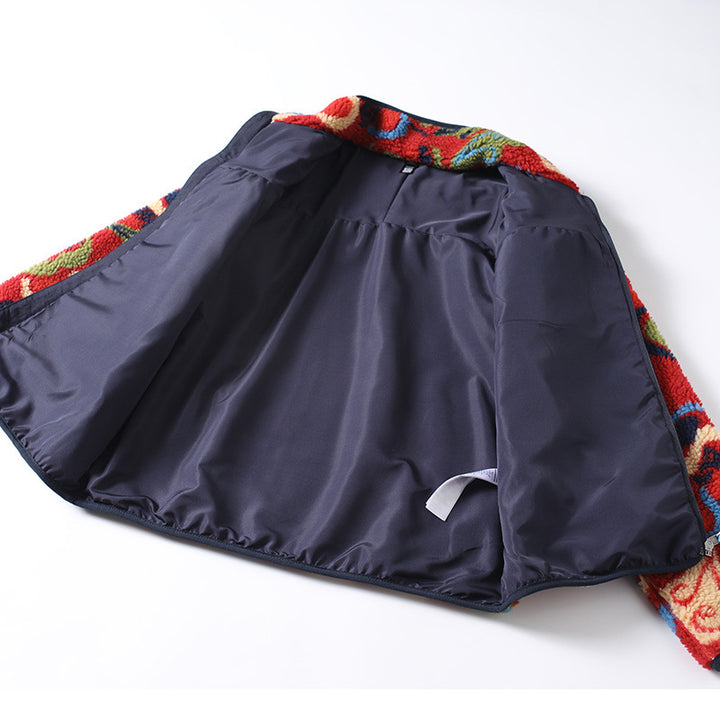 Veste en polaire confortable pour femmes avec motif coloré Chic & Stil