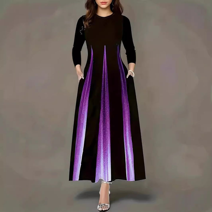 Maxi dress for women with side inserts and practical pockets Lune London