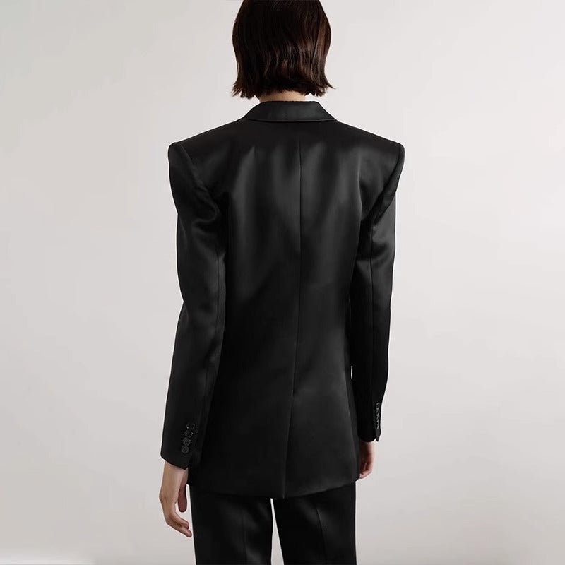 Blazer oversize stylé pour femmes avec rangée de double bouton Chic & Stil