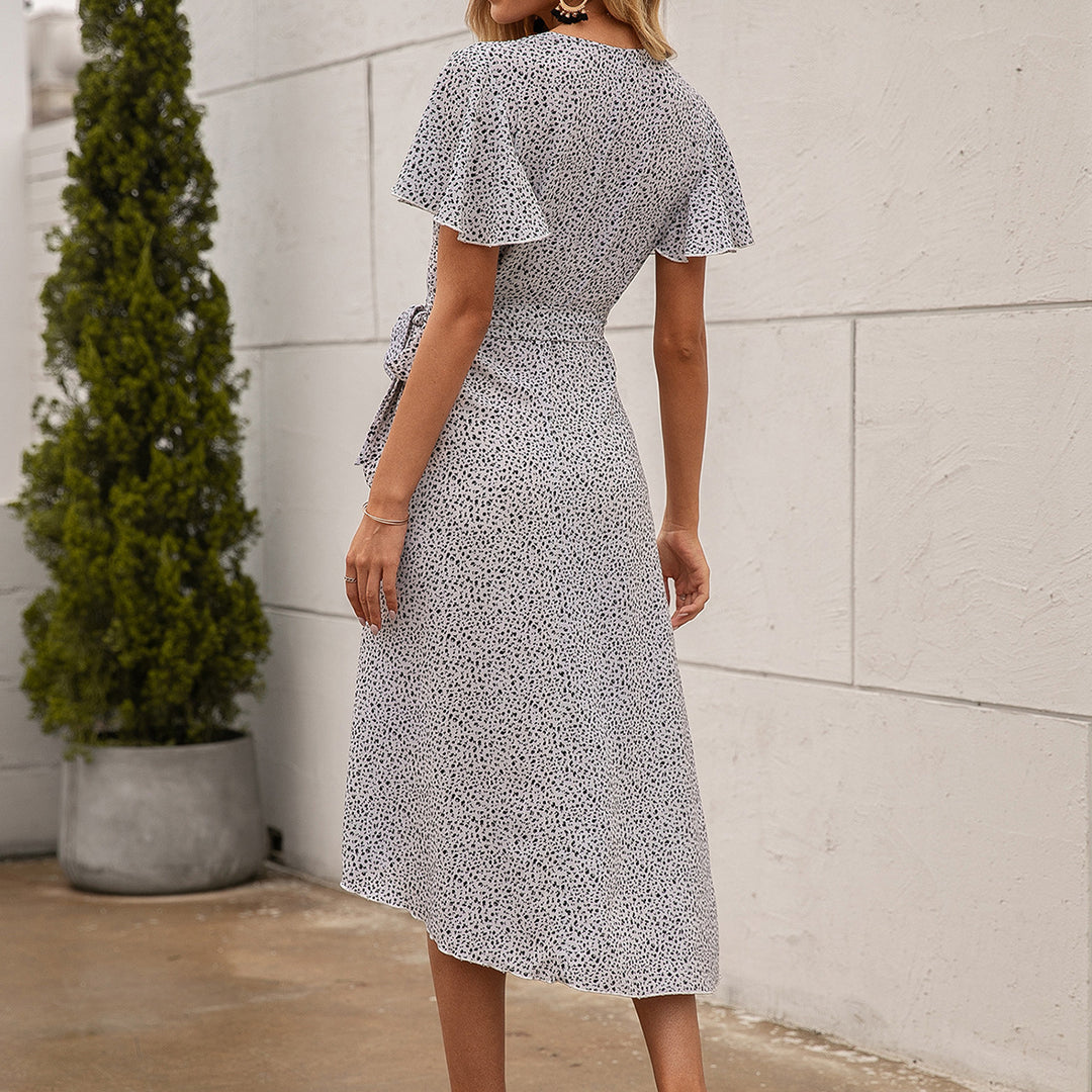 Wrap dress for women with gathered details and an elegant silhouette Lune London