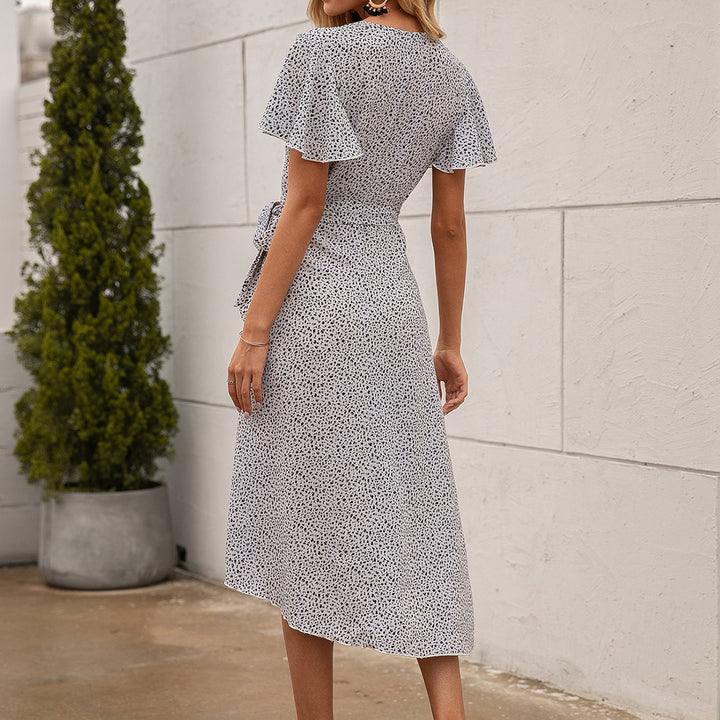 Wrap dress for women with gathered details and an elegant silhouette Lune London
