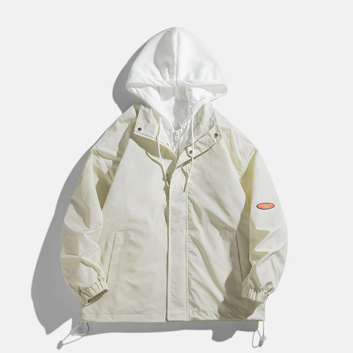 Unisex transitional jacket with hood and breathable inner lining Lune London