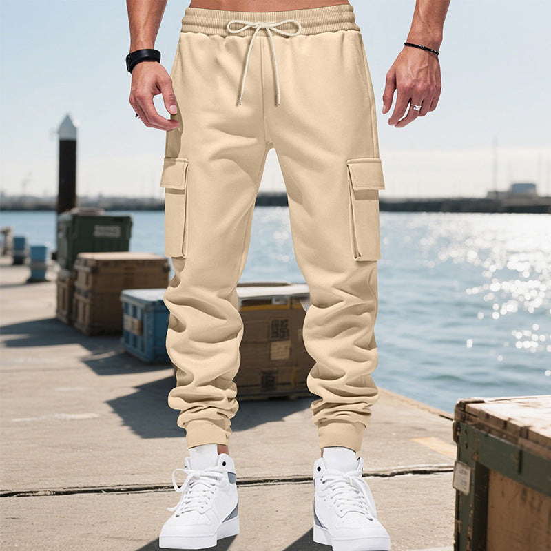 Men's cargo jogger pants with elastic waistband and practical side pockets Lune London 1760051045
