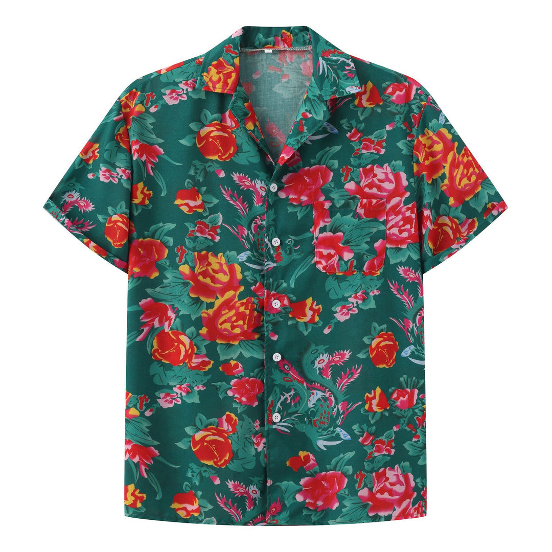 Summer set for women with floral short sleeve shirt and shorts Lune London