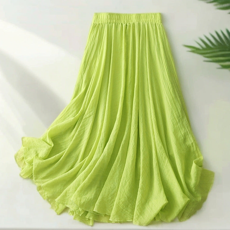 Women Long Flowing Maxi Skirt with Elastic Waist and Modern Cut Lune London