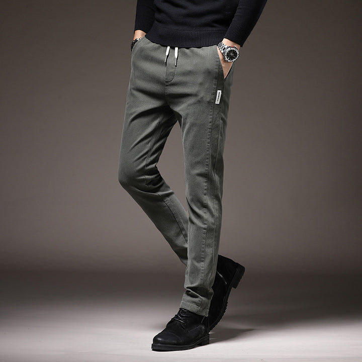 Pantalons chinos confortables pour hommes avec taille élastique Lune London
