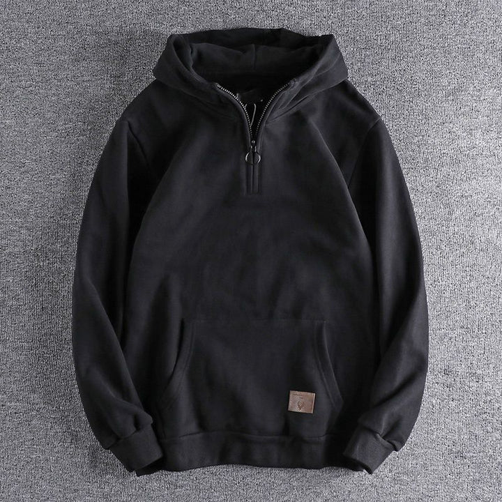 Men's hoodie with half zip and comfortable fit Lune London