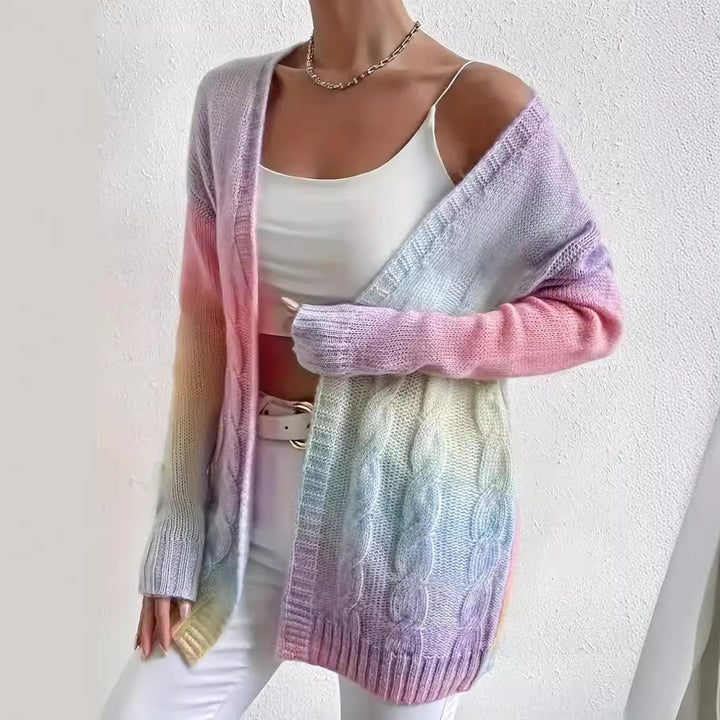 Cardigan pour femmes en couleurs dégradées modernes Chic & Stil