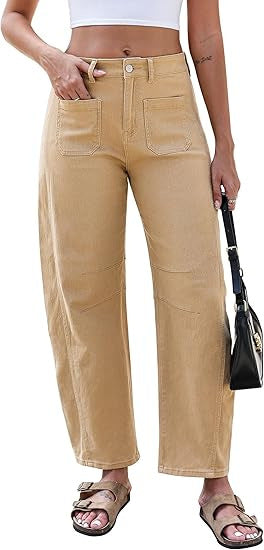Jeans larges pour femmes avec taille haute et poches pratiques Chic & Stil